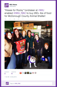 WIU News - March 23, 2015, Tweet